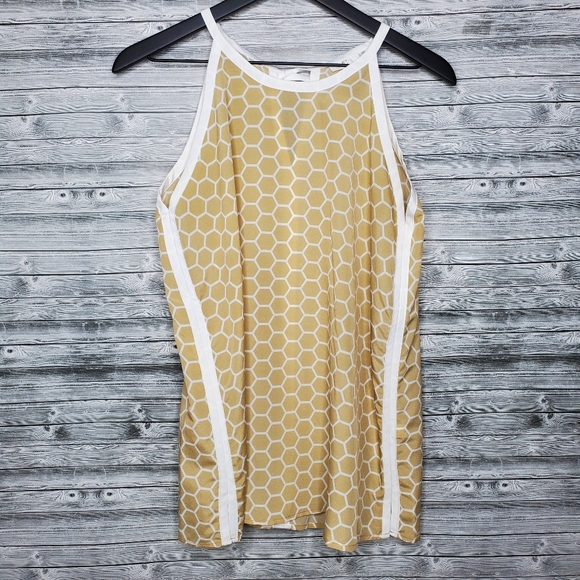 Honeycomb Pattern High Neck Sheer Tank Size Medium Charming Charlie - Picture 1 of 5